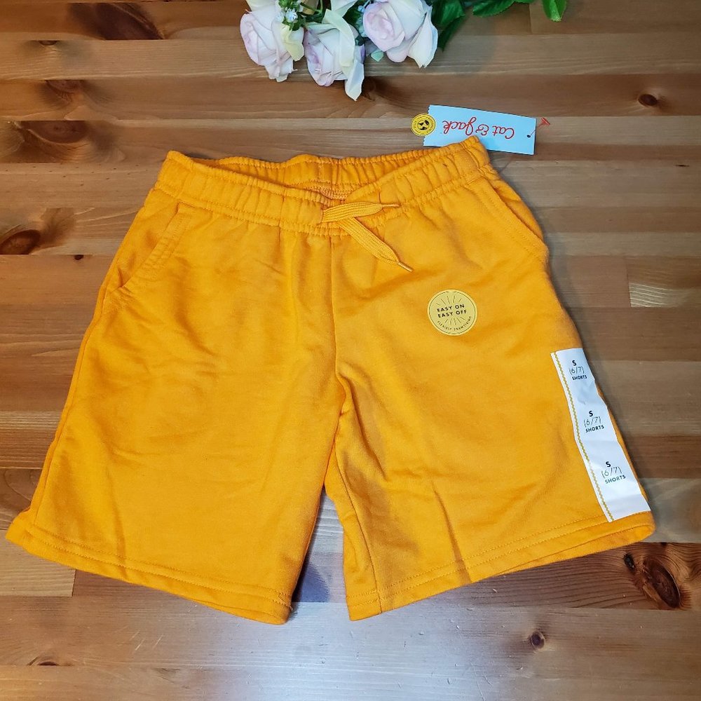 Cat & Jack - Boys' Pull-On 'At the Knee' Knit Shorts Size S Orange - Picture 4 of 10